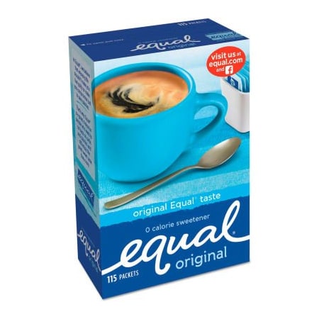 Office Snax. Equal Zero Calorie Sweetener, 1g Packet, 115/Box 20015445